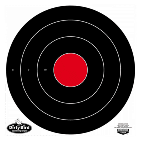 Birchwood Casey Dirty Bird 17.25” Bullseye Target offer shot feedback with white splatter
